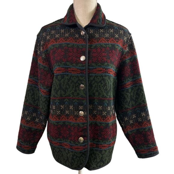 Vintage Woolrich Blanket Jacket Southwestern Navajo Wool Blend Womens S - Picture 2 of 12